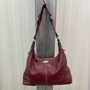 The Sak Deep Red Burgundy Foux Leather Shoulder Bag